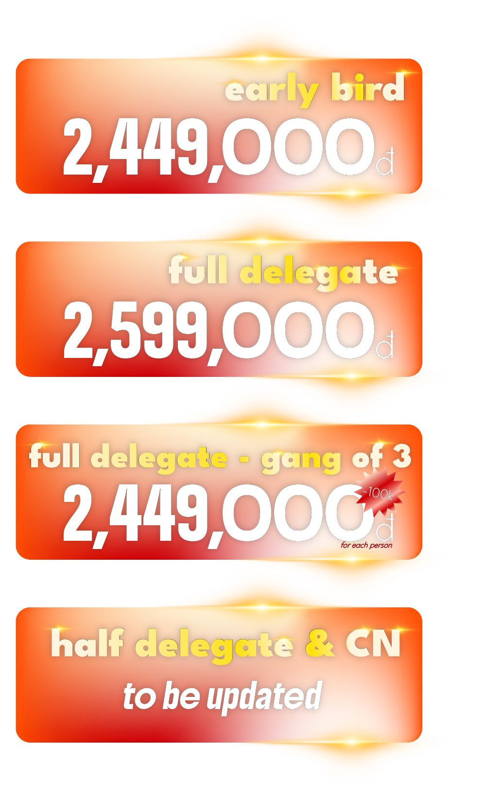 Fee Package — Northern & Central Locals